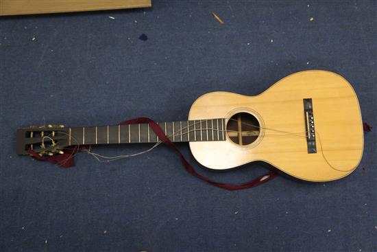 A C.F. Martin & Co of New York parlour guitar, size 2½, overall length 36.5in.